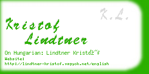 kristof lindtner business card